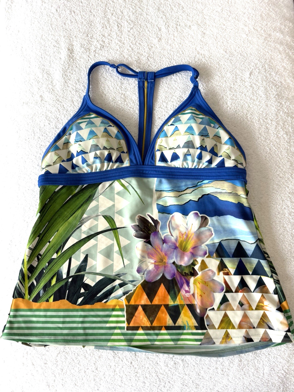 PrAna Aleka Tankini Top swimming beach vacation Sporty Boho Women's Size-S